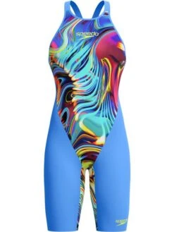 Speedo Fastskin LZR Pure Valor 2.0 Closedback Kneeskin - Molten Blur/Cobalt