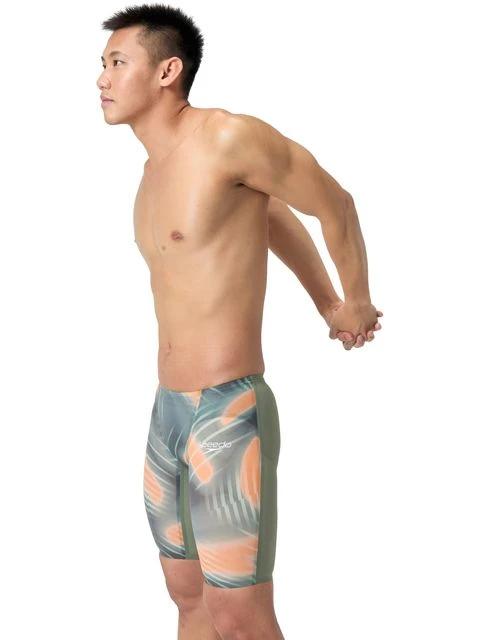 Speedo Fastskin LZR Pure Valor 2.0 Jammers - Green/Nectarine 6 Speedo Fastskin LZR Pure Valor 2.0 Jammers - Green/Nectarine - Image 4