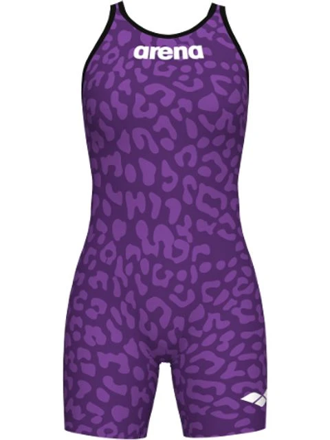 Arena Powerskin Carbon Air 2 Openback Kneeskin - Leopard Violet 4 Arena Powerskin Carbon Air 2 Openback Kneeskin - Leopard Violet - Image 2