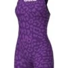 Arena Powerskin Carbon Air 2 Openback Kneeskin - Leopard Violet -Swimmer Shop arena powerskin carbon air 2 openback kneeskin leopard violet 006341 877
