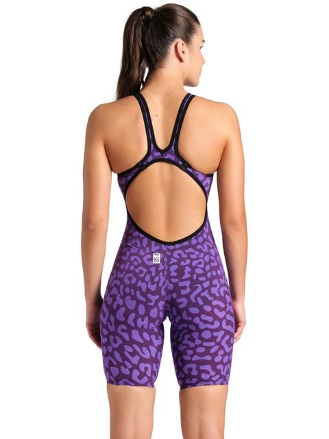 Arena Powerskin Carbon Air 2 Openback Kneeskin - Leopard Violet 9 Arena Powerskin Carbon Air 2 Openback Kneeskin - Leopard Violet - Image 7