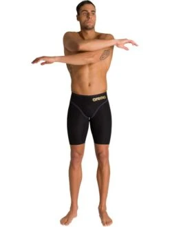 Arena Powerskin Carbon Core FX Jammers - Black/Gold -Swimmer Shop arena powerskin carbon core fx jammers black gold 003659 105 10