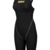 Arena Powerskin Carbon Core FX Open Back Kneelength - Black/Gold -Swimmer Shop arena powerskin carbon core fx kneelength black gold 003655 105 1