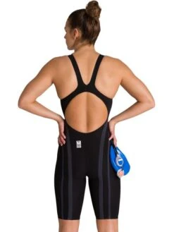 Arena Powerskin Carbon Core FX Open Back Kneelength - Black/Gold -Swimmer Shop arena powerskin carbon core fx kneelength black gold 003655 105 14