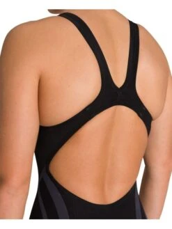 Arena Powerskin Carbon Core FX Open Back Kneelength - Black/Gold -Swimmer Shop arena powerskin carbon core fx kneelength black gold 003655 105 16
