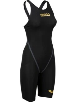 Arena Powerskin Carbon Core FX Open Back Kneelength - Black/Gold -Swimmer Shop arena powerskin carbon core fx kneelength black gold 003655 105 7