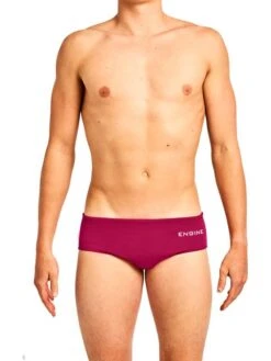 Engine Club Cut Pool Briefs - Maroon