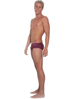 Engine Club Cut Pool Briefs - Maroon -Swimmer Shop engine club cut pool briefs maroon rscc ma 3