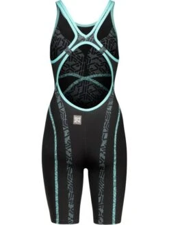 Arena Powerskin Primo Open Back Kneelength - Black/Teal 25 Arena Powerskin Primo Open Back Kneelength - Black/Teal -Swimmer Shop teal 007768 100 3