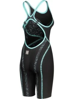 Arena Powerskin Primo Open Back Kneelength - Black/Teal 26 Arena Powerskin Primo Open Back Kneelength - Black/Teal -Swimmer Shop teal 007768 100 4