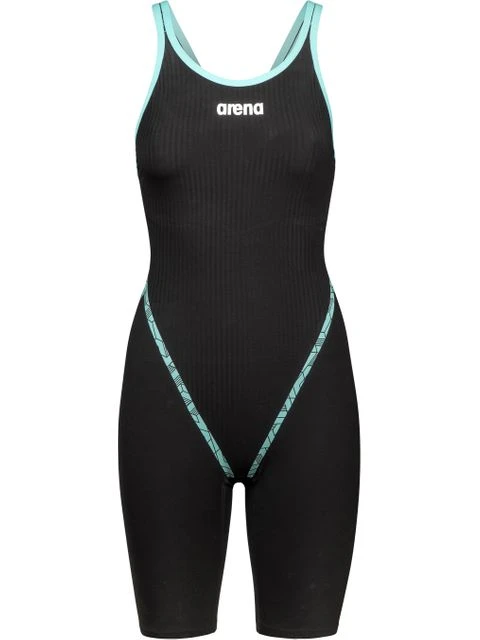 Arena Powerskin Primo Open Back Kneelength - Black/Teal 10 Arena Powerskin Primo Open Back Kneelength - Black/Teal - Image 8