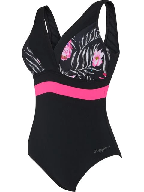 Zoggs Squareback One Piece - Safari Leaf 3 Zoggs Squareback One Piece - Safari Leaf