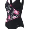 Zoggs Wrap Front One Piece - Safari Leaf -Swimmer Shop zoggs wrap front one piece safari leaf 462311 safa 3